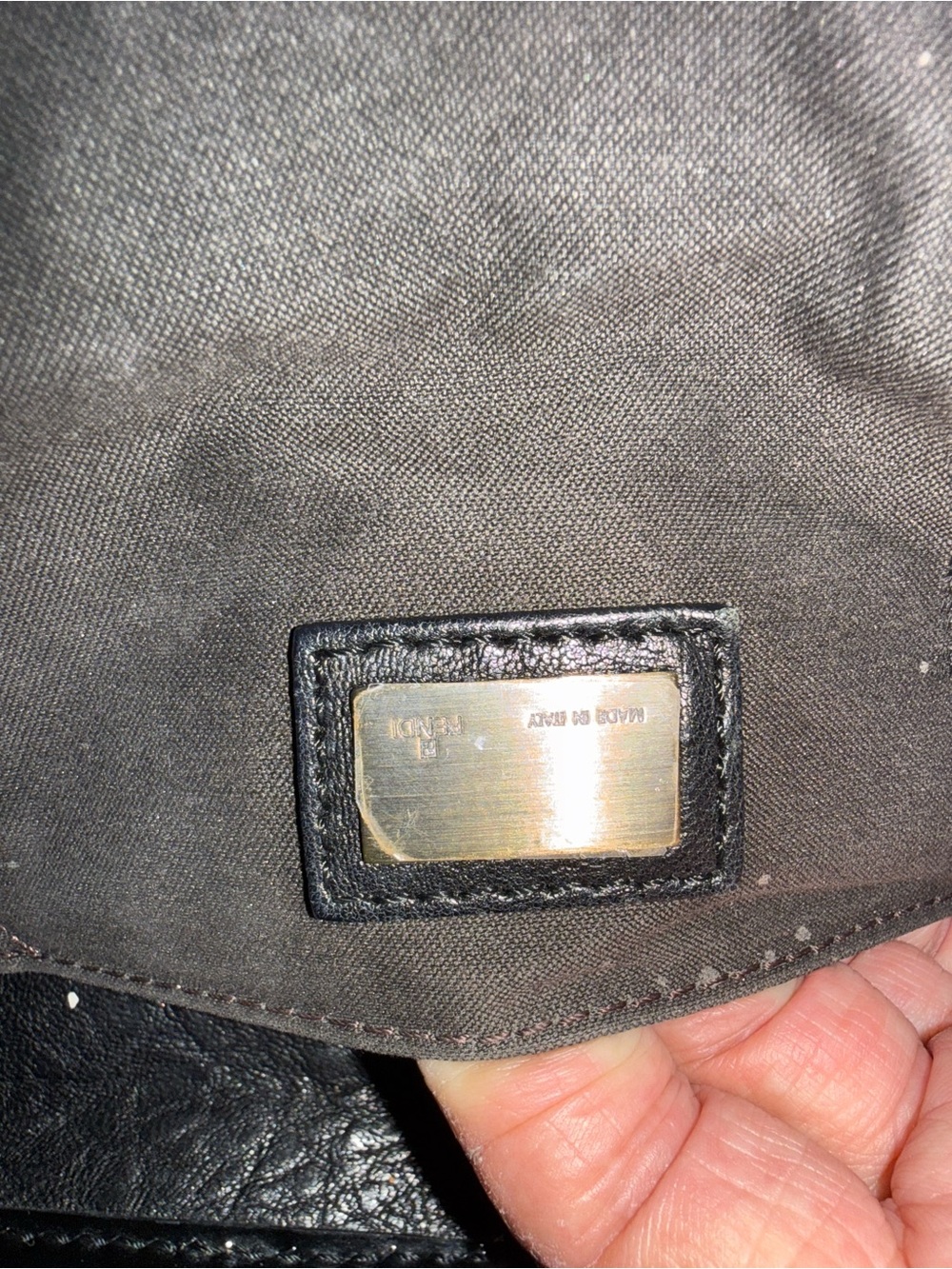 Fendi Black Leather Gun Metal Harware - Picture 8 of 16
